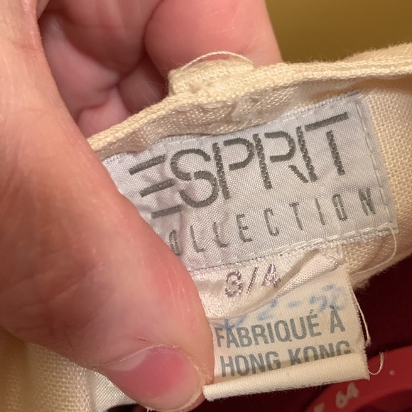 Espirit White Pleated Pants - Picture 9 of 11